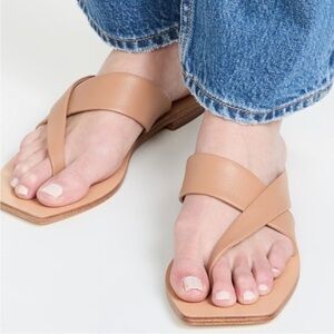 2/25 Senso Gretel Slides Sandals Flats Slip On Womens Shoes leather nude square